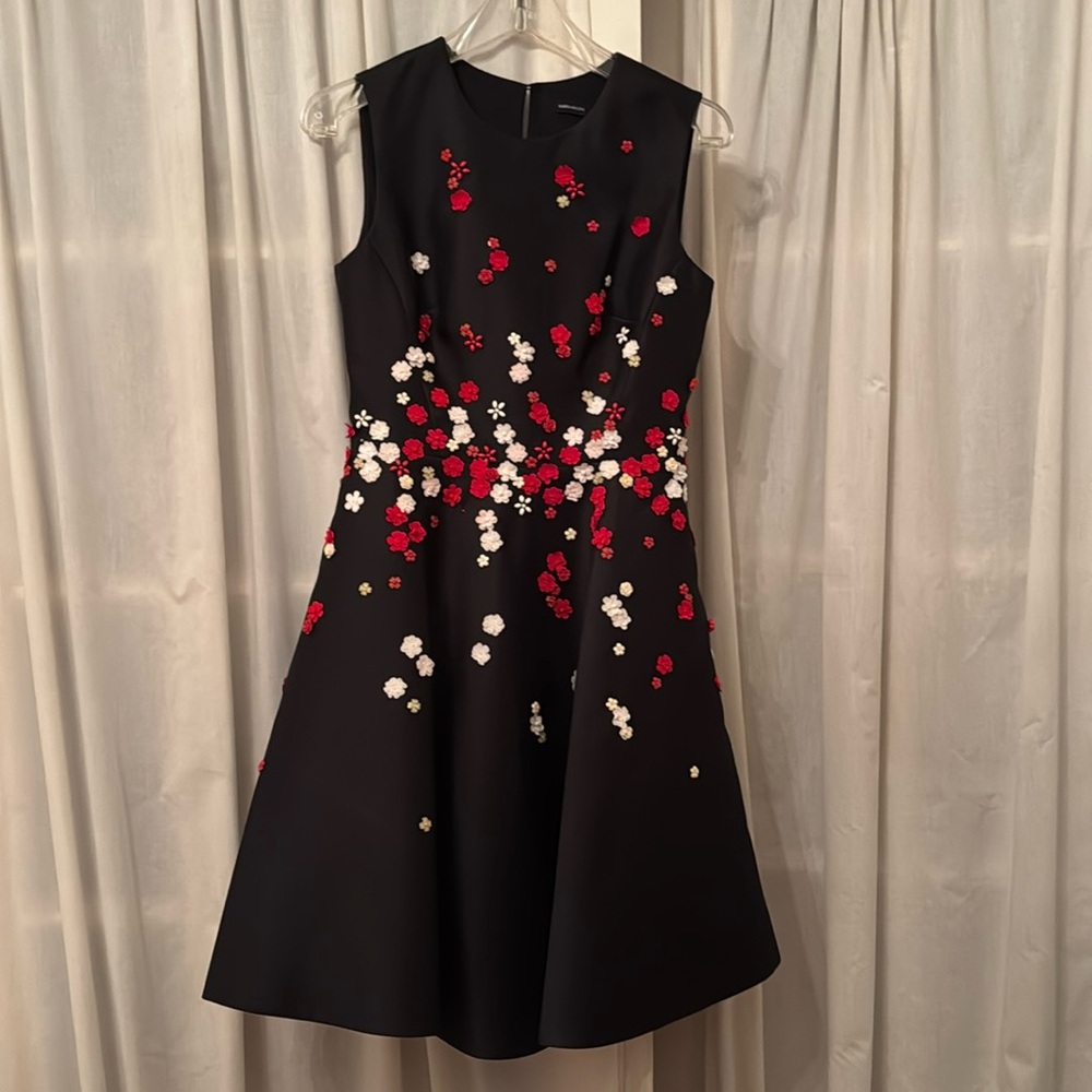 Karen Millen gorgeous floral appliqué cocktail dress US6